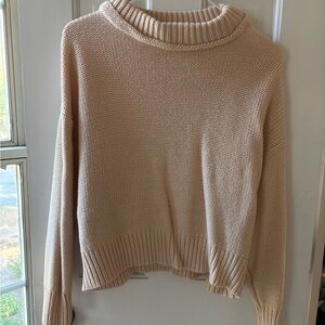 Cream Turtleneck Sweater